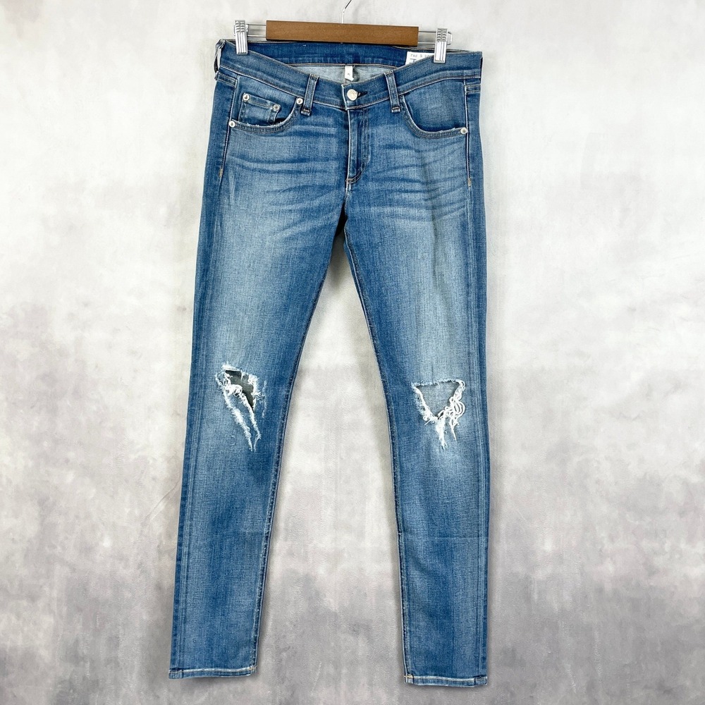 Rag& Bone Womens Skinny Jeans Size 27 Low Rise Y2K Minimal Street Preppy Go See